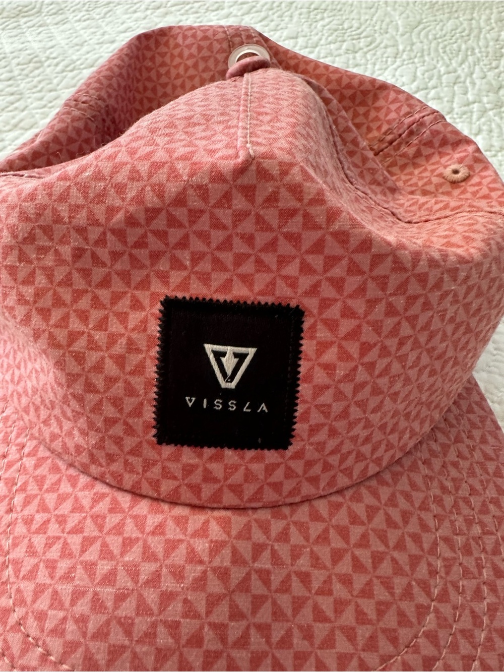 VISSLA Pink Geometric Bucket Hat